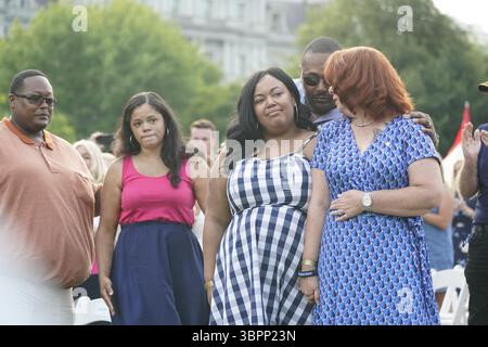 4 juillet 2020, Washington, District of Columbia, États-Unis : les invités de Maskless assistent au Salut à l'Amérique 2020 à la Maison Blanche de Washington, DC, le samedi 4 juillet 2020 (crédit image : © Chris Kleponis/CNP via ZUMA Wire) Banque D'Images