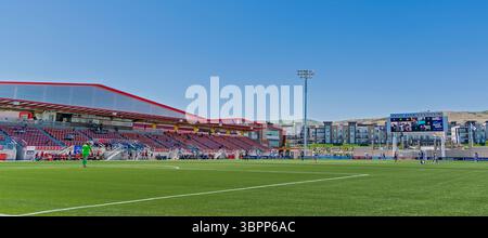 5 juillet 2020, Herriman, Utah, États-Unis : le courage de Caroline du Nord affronte les Red Stars de Chicago lors de leur NWSL Challenge Cup Preliminary Round match avec une absence de fans au ZIONS Bank Stadium à Herriman, UT le dimanche 5 juillet 2020. (Crédit image : © Michael Mangum/ZUMA Wire) Banque D'Images