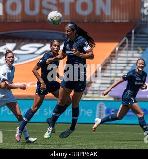 5 juillet 2020, Herriman, Utah, États-Unis : la défenseuse du courage de Caroline du Nord ABBY ERCEG (6) se positionne dans le but gagnant lors de leur match de la ronde préliminaire de la NWSL Challenge Cup contre les Red Stars de Chicago au stade ZIONS Bank à Herriman, UT, le dimanche 5 juillet 2020. (Crédit image : © Michael Mangum/ZUMA Wire) Banque D'Images