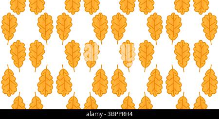 Motif sans couture avec feuilles de chêne Illustration de Vecteur