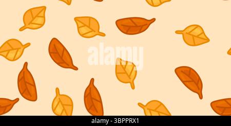 Motif feuilles d'automne confortable sans coutures Illustration de Vecteur