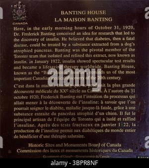 Statue de Sir Frederick G Banting à Banting Square à London Ontario Canada Banque D'Images