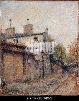 Georges Aufray (1864-1941), peintre français. La maison de Balzac, rue Berton, à Passy. Huile sur toile. 1930-1940. Paris, musée Carnavalet. maison, maison Banque D'Images