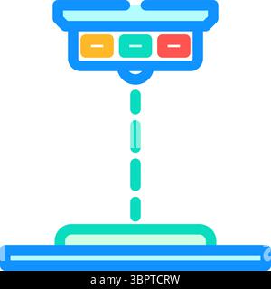 illustration vectorielle de l'icône de couleur du capteur de détection de couleur Illustration de Vecteur