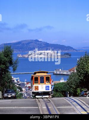 Télécabine sur Hyde Street, San Francisco, Californie, États-Unis d'Amérique Banque D'Images