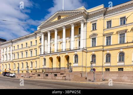 Painotalo (Palais du gouvernement), place du Sénat (Senaatintori), ville d'Helsinki, région d'Uusimaa (Nyland), République de Finlande Banque D'Images