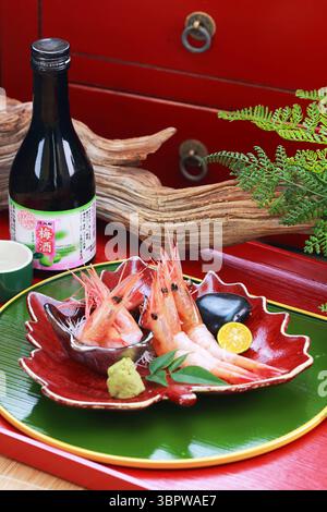 Crevettes sucrées Hokkaido Banque D'Images