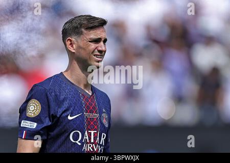 9 juillet 2025 ; East Rutherford, NJ, USA : Fabian Ruiz du PSG avant le match entre le PSG et le Real Madrid C.F. pour la demi-finale de la Coupe du monde des clubs FIFA 2025, au MetLife Stadium Banque D'Images