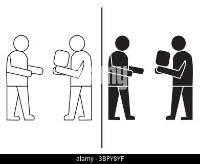 Dessin au trait exigeant en noir et blanc Illustration de Vecteur