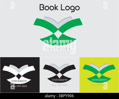 Vecteur de logo de l'université éducative, emblème académique, conception de badge d'école et de collège Illustration de Vecteur