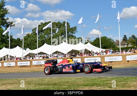 NR Chichester, Royaume-Uni. 10 juillet 2025. 10 juillet 2025. David Coulthard MBE dans une voiture F1 Heritage Red Bull participe à la Hill Climb lors du Goodwood Festival of Speed à Goodwood, West Sussex, Royaume-Uni. Crédit : LFP/Alamy Live News Banque D'Images
