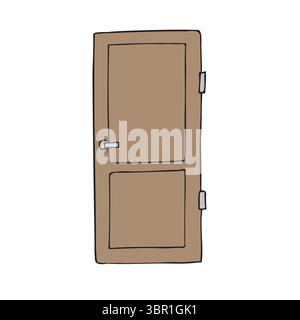 Vecteur esquisse dessinée à la main doodle porte colorée isolée sur fond blanc Illustration de Vecteur