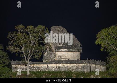 15 janvier 2019, Chichen Itza, Yucatan, Mexique : le Caracol ou l'Observatoire dans les ruines de la grande ville maya de Chichen Itza, Yucatan, Mexique. La ville préhispanique de Chichen-Itza est classée au patrimoine mondial de l'UNESCO. (Crédit image : © Jon G. Fuller/VW pics via ZUMA Wire) Banque D'Images
