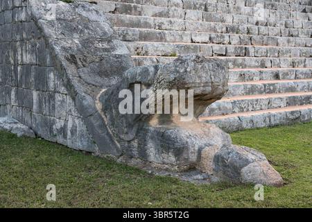 15 janvier 2019, Chichen Itza, Yucatan, Mexique : El Castillo ou Temple de Kukulkan est la plus grande pyramide dans les ruines de la grande ville maya de Chichen Itza, Yucatan, Mexique. La ville préhispanique de Chichen-Itza est classée au patrimoine mondial de l'UNESCO. (Crédit image : © Jon G. Fuller/VW pics via ZUMA Wire) Banque D'Images