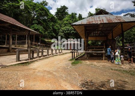 23 juillet 2020, Bangkok, Thaïlande : le camp Maesa Elephant est vu près de Chiang mai, Thaïlande, presque entièrement dépourvu de touristes. L’industrie du tourisme des éléphants a beaucoup souffert des retombées économiques résultant de la pandémie de COVID-19. Sans retour à â€œnormal TourismÂ€™ en vue, des centaines d’éléphants et de mahouts ont quitté les camps et sanctuaires où ils travaillent pour rentrer chez eux. Seule une petite poignée ont la chance d'être maintenus par leurs employeurs. (Crédit image : © Andre Malerba/ZUMA Wire) Banque D'Images