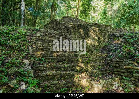 30 juillet 2018, Palenque, Chiapas, Mexique : escaliers dans les ruines de la ville maya de Palenque, Parc National de Palenque, Chiapas, Mexique. Un site classé au patrimoine mondial de l'UNESCO. (Crédit image : © Jon G. Fuller Jr/VW pics via ZUMA Wire) Banque D'Images