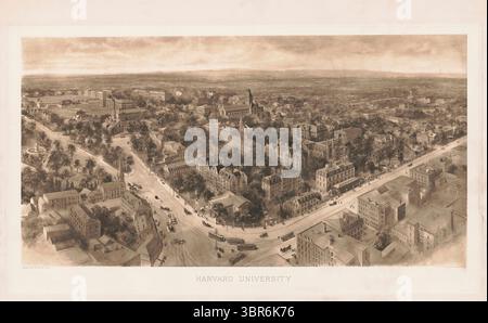 15 juillet 2019, Cambridge, Massachusetts, États-Unis : Harvard University, artiste Richard Rummel, photogravure par A.W. Elston & Co., Boston, publié par F.D. Nichols, Co., 1906 (crédit image : © JT Vintage/Glasshouse via ZUMA Wire) Banque D'Images