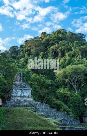 30 juillet 2018, Palenque, Chiapas, Mexique : le Temple de la Croix dans les ruines de la ville maya de Palenque, Parc national de Palenque, Chiapas, Mexique. Un site classé au patrimoine mondial de l'UNESCO. (Crédit image : © Jon G. Fuller, Jr/VW pics via ZUMA Wire) Banque D'Images