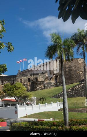 6 février 2017, Old San Juan, Porto Rico, États-Unis : Castillo San Cristobal, une partie des défenses de Old San Juan, Porto Rico, a été la plus grande fortification européenne jamais construite dans les Amériques. Registre national des lieux historiques, site du patrimoine mondial de l'UNESCO, site historique national de San Juan. (Crédit image : © Jon G. Fuller, Jr/VW pics via ZUMA Wire) Banque D'Images
