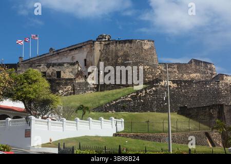 6 février 2017, Old San Juan, Porto Rico, États-Unis : Castillo San Cristobal, une partie des défenses de Old San Juan, Porto Rico, a été la plus grande fortification européenne jamais construite dans les Amériques. Registre national des lieux historiques, site du patrimoine mondial de l'UNESCO, site historique national de San Juan. (Crédit image : © Jon G. Fuller, Jr/VW pics via ZUMA Wire) Banque D'Images