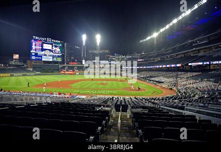 22 août 2020 : les Phillies de Philadelphie affrontent les Braves d'Atlanta lors de la septième manche d'un match de la MLB à Truist Park à Atlanta, Géorgie. Austin McAfee/CSM(image de crédit : &copy ; Austin McAfee/CSM via ZUMA Wire) Banque D'Images