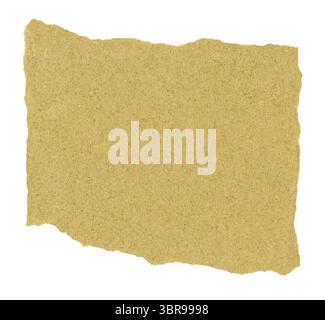 Morceau de papier kraft déchiré isolé sur fond transparent Banque D'Images