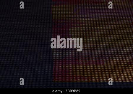 Problèmes d'écran - interférences de télévision numérique et analogique ou de moniteur Banque D'Images