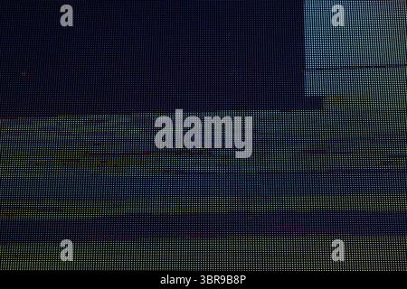 Problèmes d'écran - interférences de télévision numérique et analogique ou de moniteur Banque D'Images