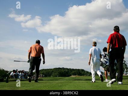 Angel Cabrera à l'US Open 2007, Oakmont, Country Club, Pittsburgh, Pa. USA. 070614 Picture Credit : Mark Newcombe / visionsingolf.com L'US Open 2007 s'est tenu du 14 au 17 juin 2007 au Oakmont Country Club d'Oakmont, en Pennsylvanie. Banque D'Images