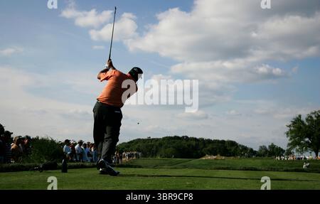 Angel Cabrera à l'US Open 2007, Oakmont, Country Club, Pittsburgh, Pa. USA. 070614 Picture Credit : Mark Newcombe / visionsingolf.com L'US Open 2007 s'est tenu du 14 au 17 juin 2007 au Oakmont Country Club d'Oakmont, en Pennsylvanie. Banque D'Images