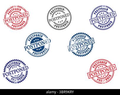 Une vaste collection de timbres différés, ensemble vectoriel de décalages de Grunge de report Illustration de Vecteur