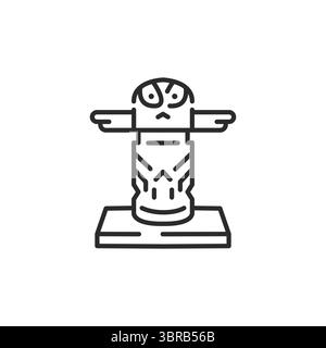 Icône totem Illustration de Vecteur