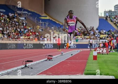 Monaco, Principauté de Monaco. 11 juillet 2025. Triple saut hommes DIAZ HERNANDEZ Andy (ITA) lors de la Wanda Diamond League 2025, match international d'athlétisme à Monaco, Principauté de Monaco, 11 juillet 2025 crédit : Agence photo indépendante/Alamy Live News Banque D'Images