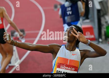 Monaco, Principauté de Monaco. 11 juillet 2025. 400m haies femmes Ayomide FOLORUNSO (ITA) lors de la Wanda Diamond League 2025, match international d'athlétisme à Monaco, Principauté de Monaco, 11 juillet 2025 crédit : Agence photo indépendante/Alamy Live News Banque D'Images