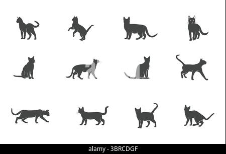 Chat Bengal svg, silhouette de chat Bengal, vecteur de chat Bengal, clipart de chat Bengal, silhouette de chat, vecteur Cat. Illustration de Vecteur