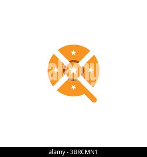 Logo minimaliste XQ QX Star Monogram pour Timeless Branding Illustration de Vecteur