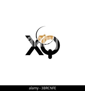 Logo monogramme XQ QX minimaliste pour Timeless Branding Illustration de Vecteur