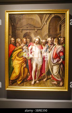 Ségovie, Espagne - 3 mars 2025 : art religieux exposé dans les galeries de la cathédrale de Ségovie Banque D'Images