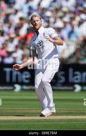 Lords Cricket Gound, Londres, Royaume-Uni. 12 juillet 2025. Troisième Rothesay Cricket test, jour 3, Angleterre contre Inde ; Ben Stokes of England Credit : action plus Sports/Alamy Live News Banque D'Images