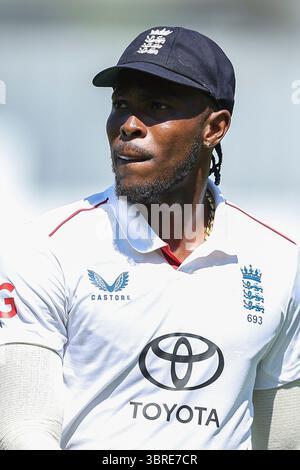 Lords Cricket Gound, Londres, Royaume-Uni. 12 juillet 2025. Troisième Rothesay Cricket test, jour 3, Angleterre contre Inde ; Jofra Archer of England Credit : action plus Sports/Alamy Live News Banque D'Images
