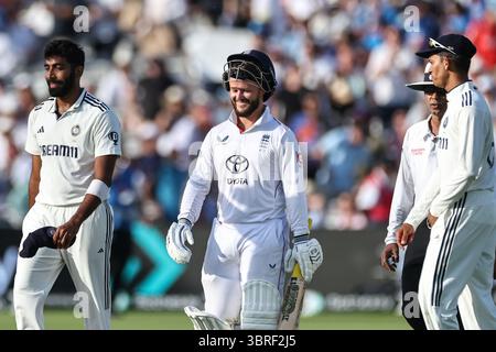 Londres, Royaume-Uni. 12 juillet 2025. Ben Duckett d'Angleterre plein de sourires aux souches lors du 3ème Rothesay test match Day 3 Angleterre v India at Lords, Londres, Royaume-Uni, 12 juillet 2025 (photo par Mark Cosgrove/News images) à Londres, Royaume-Uni le 7/12/2025. (Photo de Mark Cosgrove/News images/SIPA USA) crédit : SIPA USA/Alamy Live News Banque D'Images
