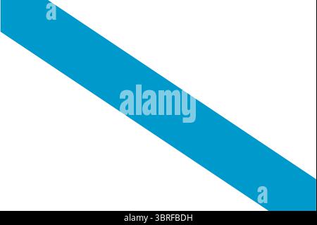Drapeau civil de Galice (drapeau Galega civil), Espagne – fond blanc avec une bande diagonale bleue, symbole régional de l'identité galicienne, illustration vectorielle Illustration de Vecteur