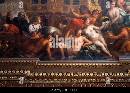 Painted Hall à l'Old Royal Naval College à Greenwich, Londres Banque D'Images