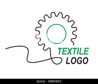 Logo textile avec fil (conception vectorielle) Illustration de Vecteur