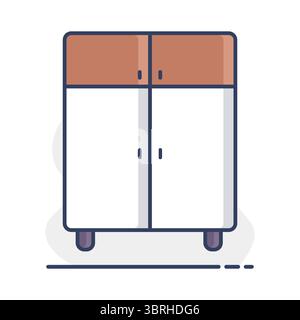 Icône de vecteur de placard. Symbole graphique pour meubles, conception de site Web et d'applications, logo, application, interface utilisateur Illustration de Vecteur