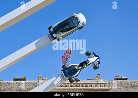 L'exposition en marge de Goodwood House pendant le Goodwood Festival of Speed à Goodwood, West Sussex, Royaume-Uni. 12 juillet 2025. Crédit : LFP/Alamy Live News Banque D'Images