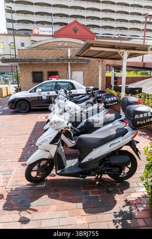 Jouet Ancien Moto Police Yonezawa En Fer Blanc - Japon - Occasion Vintage