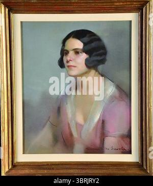Lucien-Victor Guirand de Scévola - Portrait de femme. Banque D'Images