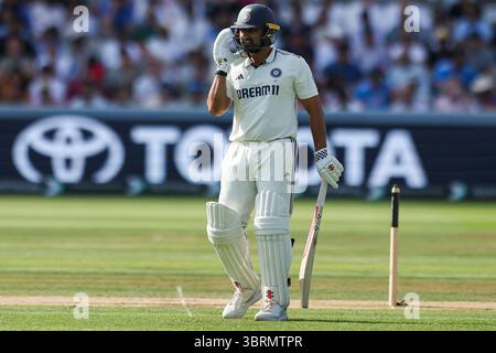 Lords Cricket Gound, Londres, Royaume-Uni. 13 juillet 2025. Troisième Rothesay Cricket test, jour 4, Angleterre contre Inde ; Karun Nair of India Credit : action plus Sports/Alamy Live News Banque D'Images