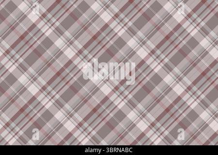 Copier la texture plaid sans couture de l'espace, fond de tissu à carreaux japonais. Motif vectoriel textile papa tartan en palette de couleurs pastel et grises. Illustration de Vecteur